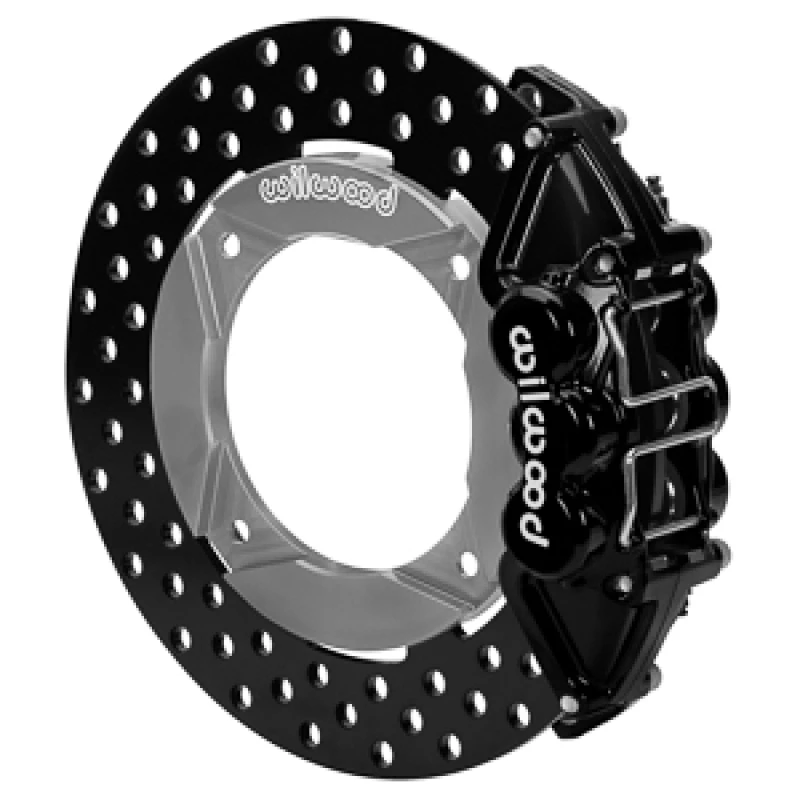 Wilwood 2019 Polaris Turbo UTV6 Hinterrad-Kit 11,25 Zoll gebohrt - Schwarz