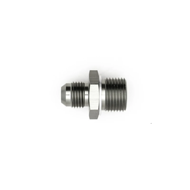 DeatschWerks 6AN-Männliche Flare auf M18 X 1,5 männliche Metrische Adapter (inkl. Crush-Washer) - Titan