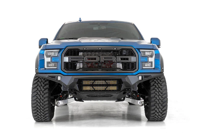 Addictive Desert Designs 17-20 Ford Raptor F-150 Bomber Front Bumper w/ 2 20in Light Bar Mounts