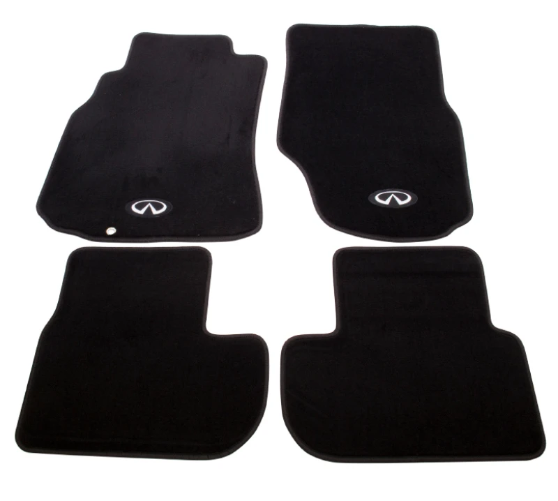 NRG Floor Mats for 03-06 Infiniti G35 (Infiniti Emblem Logo) - 4pc