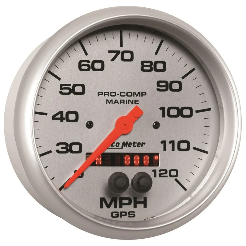 Autometer Marine Silber Ultra-Lite 5 Zoll 120 mph GPS Tachometer