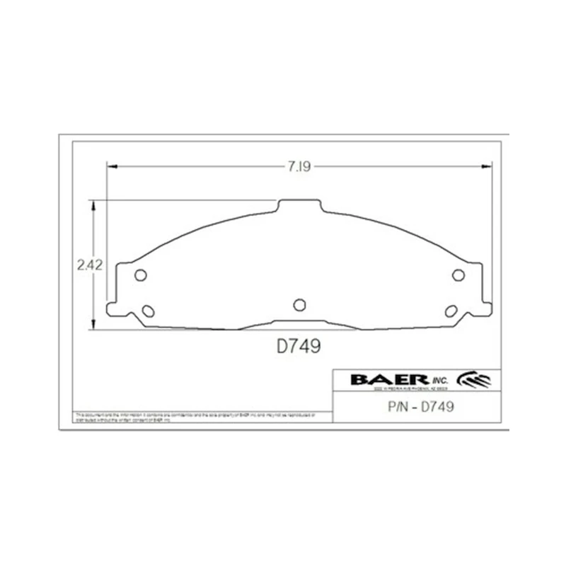 Baer Brakes Replacement Pads for Baer T4 Caliper