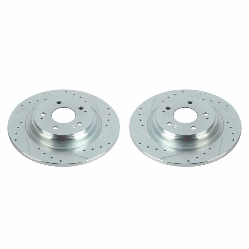 Power Stop 17-20 Acura MDX Rear Evolution Drilled & Slotted Rotors - Pair
