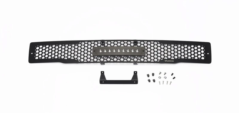 Putco 15-17 Ford F-150 - SS Schwarz Punch Design mit 10-Zoll-Luminix-Lichtleiste Kühlergrill-Einsätze