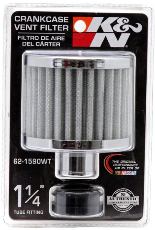 K&N Breather 1in Flg W/1in-1/4in Grmt 3in od X 2-3/8in h