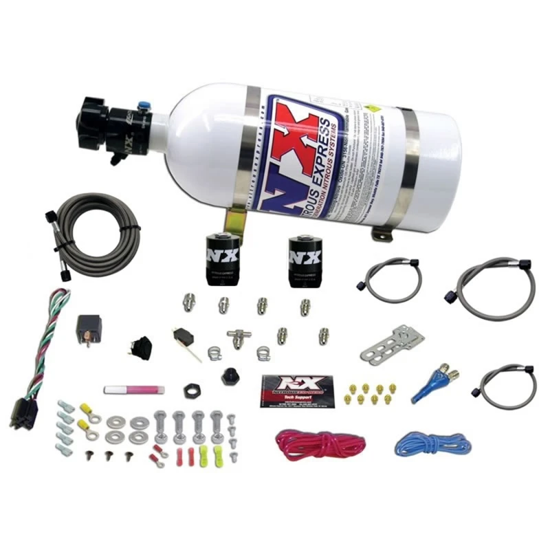 Nitrous Express All Sport Compact EFI Einzel-Düsen-Nitrous-Kit (35-50-75PS) mit 10lb-Flasche