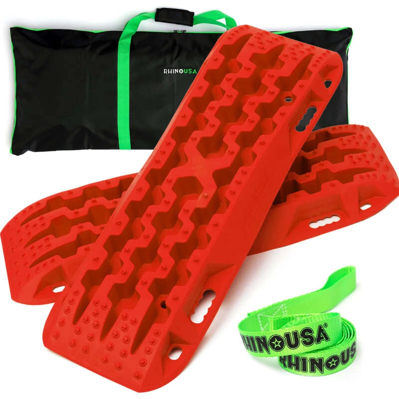 Rhino USA Recovery Traction Boards - Rot (Paar)