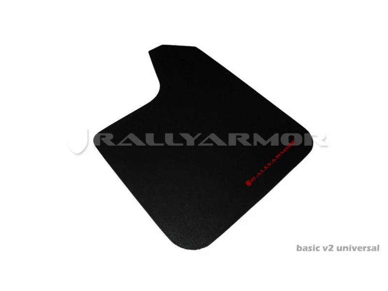 Rally Armor Universal-Passform (ohne Hardware) Basic Black Mud Flap mit rotem Logo