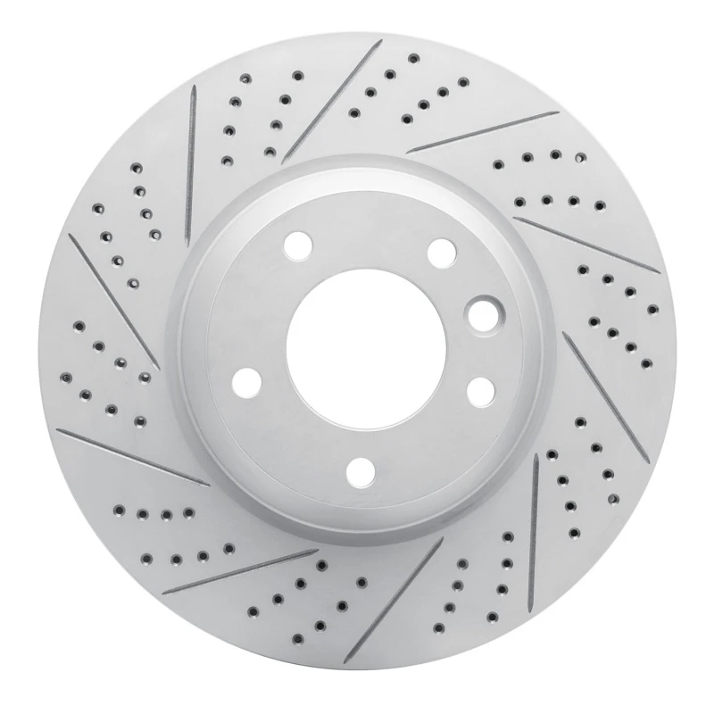 DFC 03-15 Audi Q7 Left Front Drilled & Slotted Geoperformance Rotor