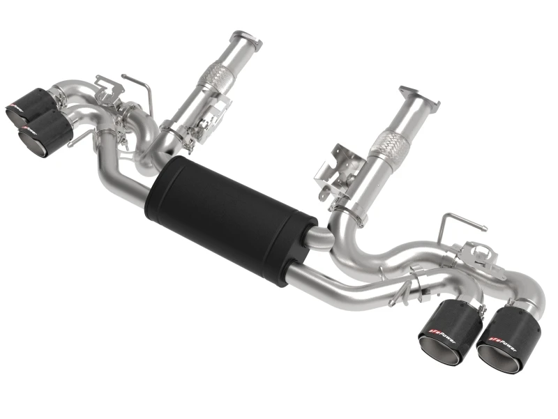 aFe MACH Force-Xp 3 Zoll auf 2-1/2 Zoll 304SS Kat-Back 2020 Chevy Corvette (C8) 6.2L - Carbon-Faser-Spitze