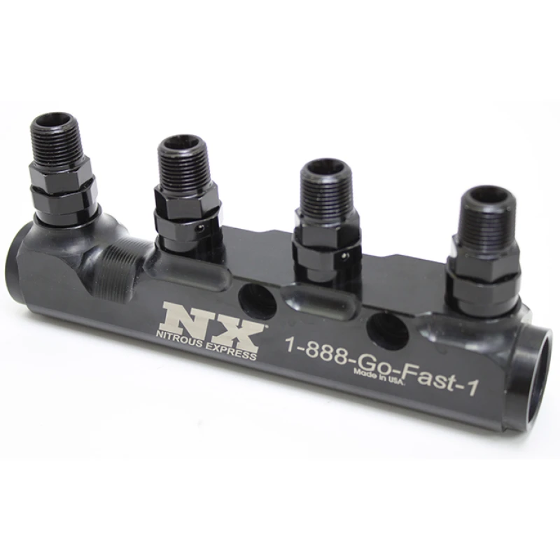 Nitrous Express Kraftstoff-Log 5 Port mit Anschlüssen