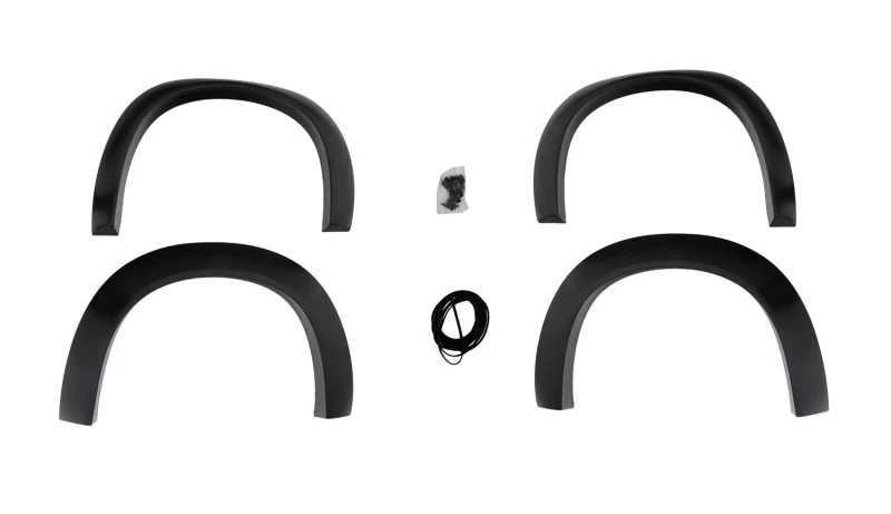 AVS 2008+ Dodge Challenger glatte Front- und Heck-Fender-Flares - Schwarz (4-teilig)