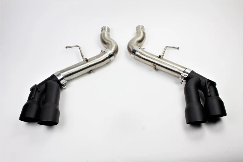 Mishimoto 2016+ Chevrolet Camaro SS Quad-Tip Renn Auspuff-System mit schwarzen Endrohren