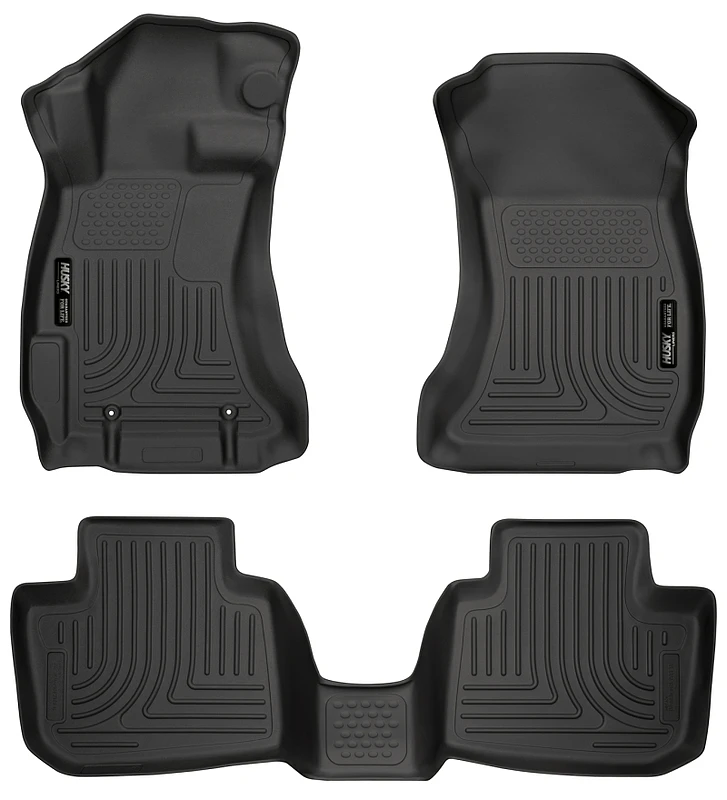 Husky Liners WeatherBeater Combo Front&2nd Row Black Floor Liners for Subaru 12-14 Impreza/2015 WRX/STi