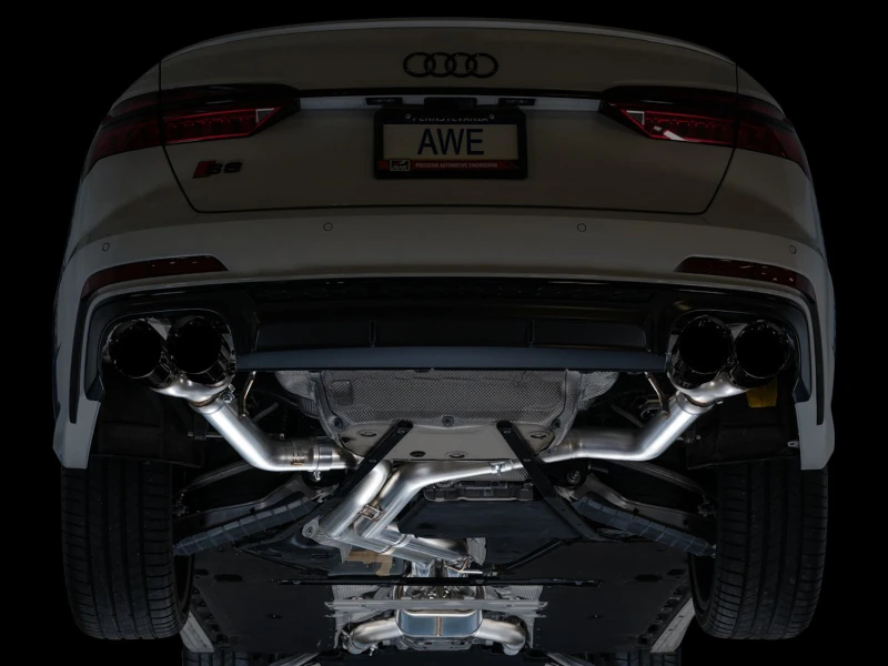 AWE Tuning 19-23 Audi C8 S6/S7 2.9T V6 AWD Track Edition Auspuff - Diamant-Schwarz Spitzen