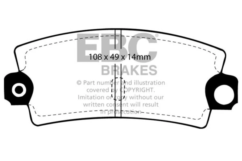 ebc_DP2189-67931fd3bae22 EBC 85-90 Lotus Esprit 2.2 Yellowstuff Rear Brake Pads