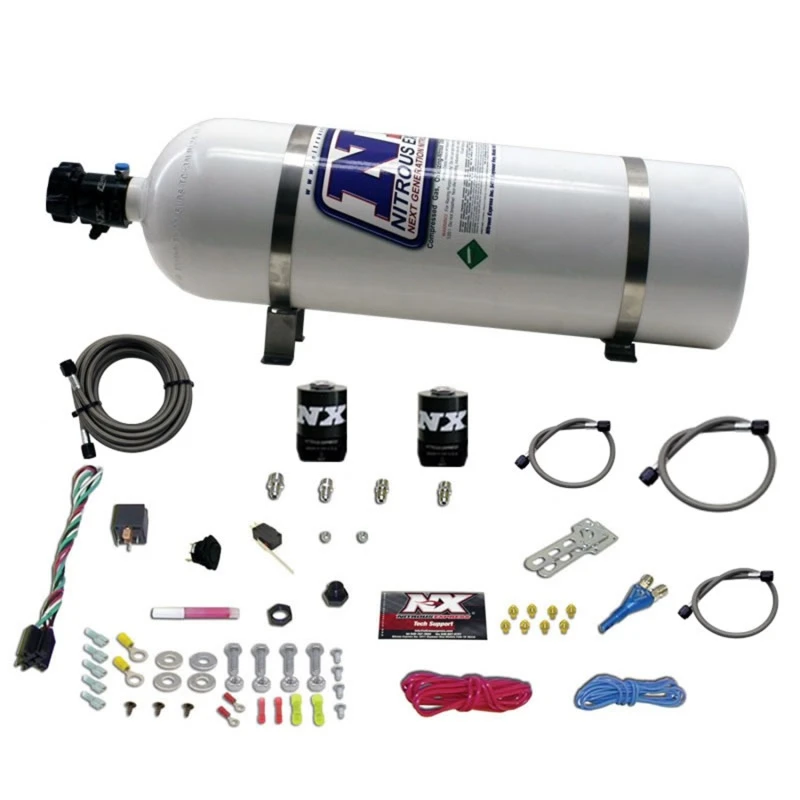Nitrous Express Dodge EFI-Rennsystem mit einem Düsen-Nitrous-Kit (100-250PS) mit 15lb-Flasche
