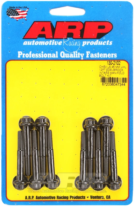 ARP Chevy LS 45mm UHL 12pt Edelbrock Einlasskrümmern-Bolzen-Kit für Chevy LS