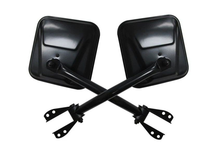 Rampage Side Mirrors for 1955-1983 Jeep CJ5 - Black