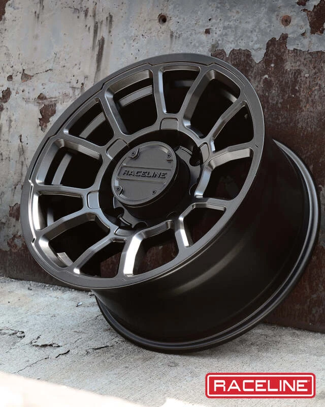 Raceline 950B Gauge 17x8.5in / 6x139.7 BP / 0mm Offset / 106.1mm Bore - Satin Black Wheel