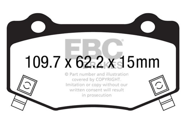 EBC 14+ Chevrolet Corvette Stingray (C7) 6.2 Bluestuff Rear Brake Pads