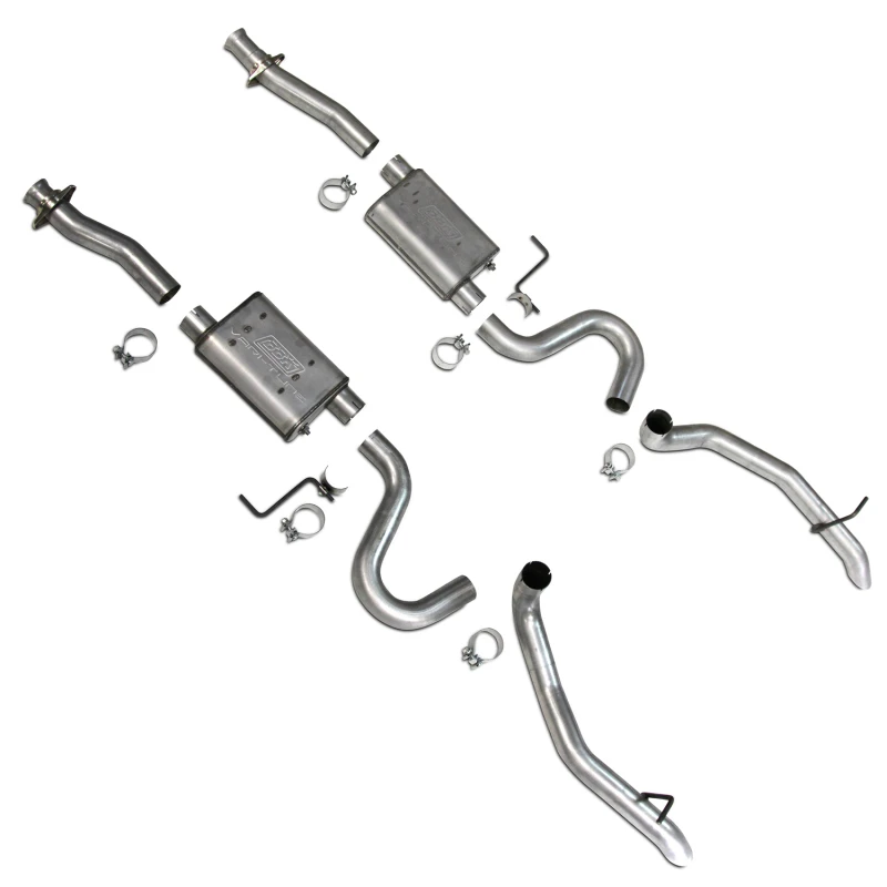 BBK 87-93 Mustang GT Kat-Back-Kit Varitune Schalldämpfer - Aluminized Auspuffrohre