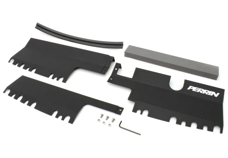 Perrin Kühlerabdeckung für 15-21 WRX/STI (Mit/Ohne OEM-Lufteinlassscoop) - Schwarz