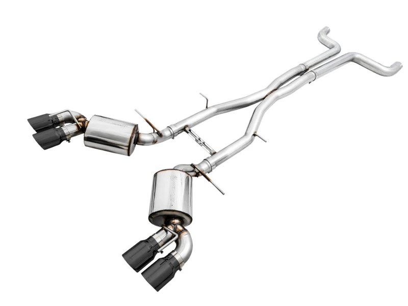 AWE Tuning 16-19 Chevy Camaro SS Non-Res Cat-Back Exhaust -Touring Edition (Quad Diamantschwarze Spitzen)