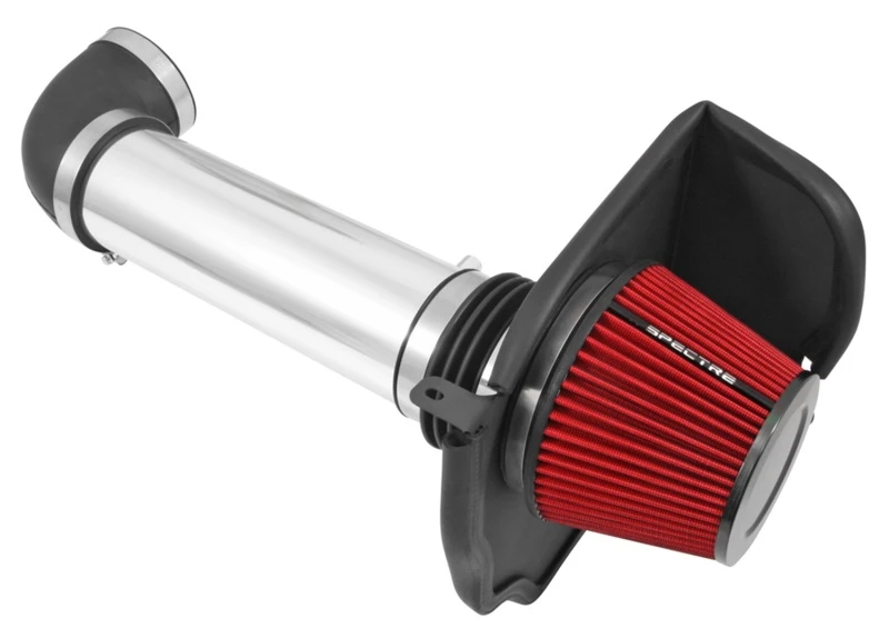 Spectre 11-17 Dodge Challenger/Charger 5.7L V8 Luftansaugkit - Poliert mit rotem Filter