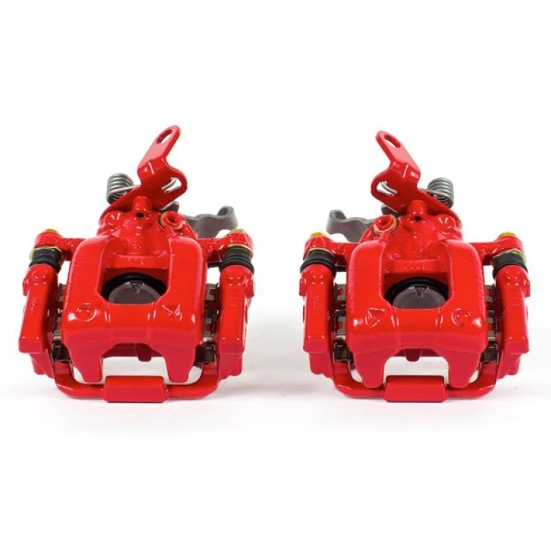 powerstop_S6384-67945fa368e17 Power Stop 10-12 Audi A3 Rear Red Calipers w/Brackets - Pair