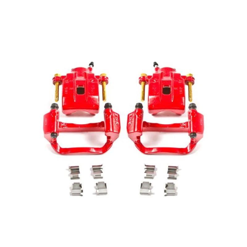 Power Stop 08-15 Toyota Sequoia Rear Red Calipers w/Brackets - Pair