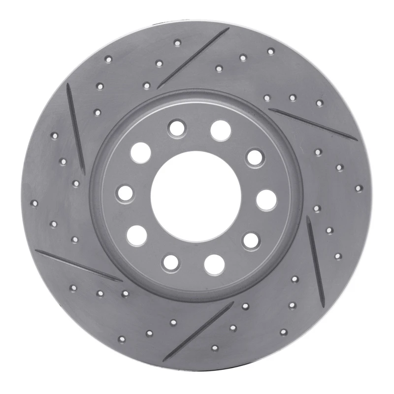 DFC 14-22 Chrysler 200 Rear Left Drilled & Slotted Geoperformance Rotor