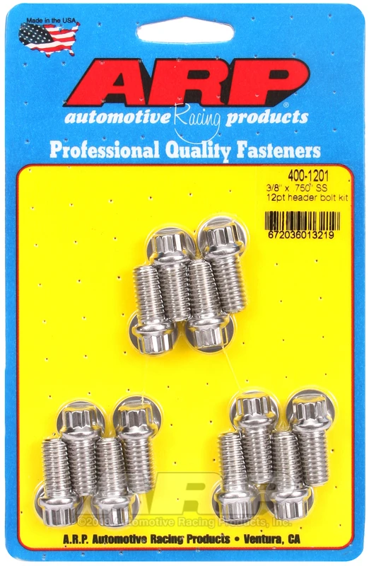 ARP 3/8 x.750 SS 12pt Header Bolt Kit