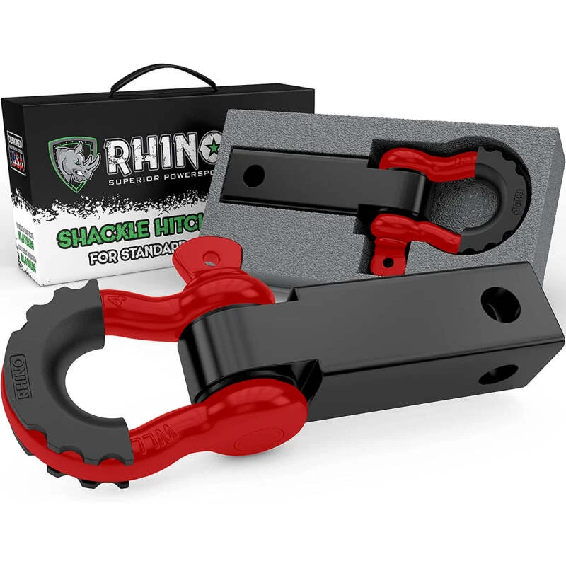 Rhino USA Shackle Hitch Receiver W/ D-Ring (Rot)