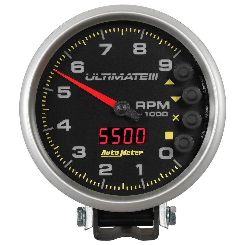 Autometer 5-Zoll-Ultimate-III-Playback-Tachometer 9000 U/min - Schwarz