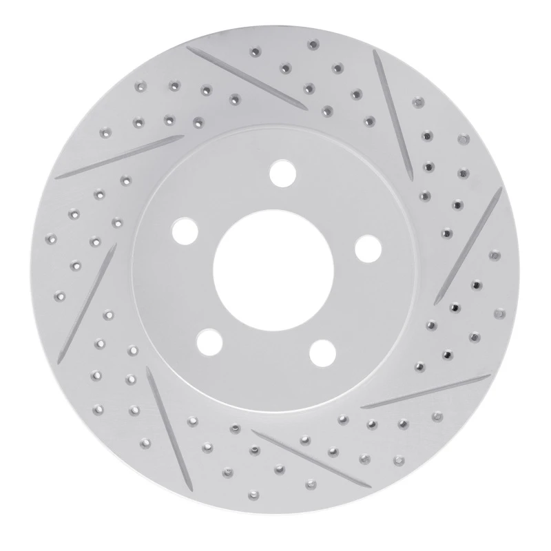 DFC 05-10 Ford Mustang Front Right Drilled & Slotted Geoperformance Rotor