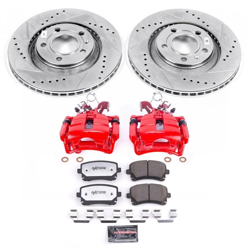powerstop_KC4564-26-6794515262740 Power Stop 04-09 Audi S4 Rear Z26 Street Warrior Brake Kit w/Calipers