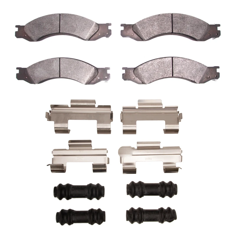 DFC 04-10 Chevrolet C5500 Kodiak Rear 5000 Advanced Semi Metallic Brake Pads and Hardware Kit