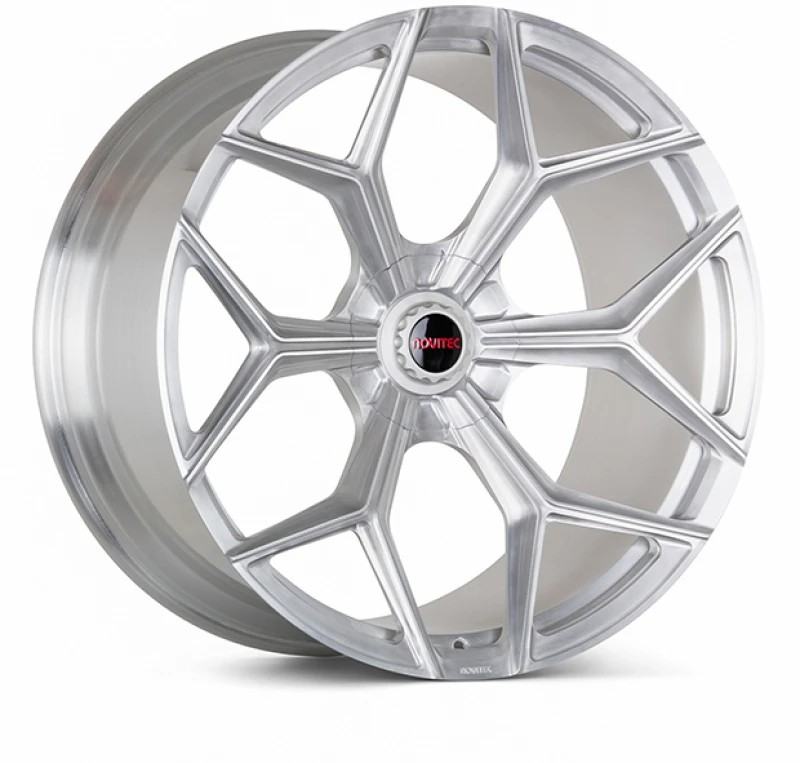 Vossen x Novitec NL4-5L 21x9.5 ET:30 Brushed - Gloss Clear Lamborghini Revuelto Front Wheel