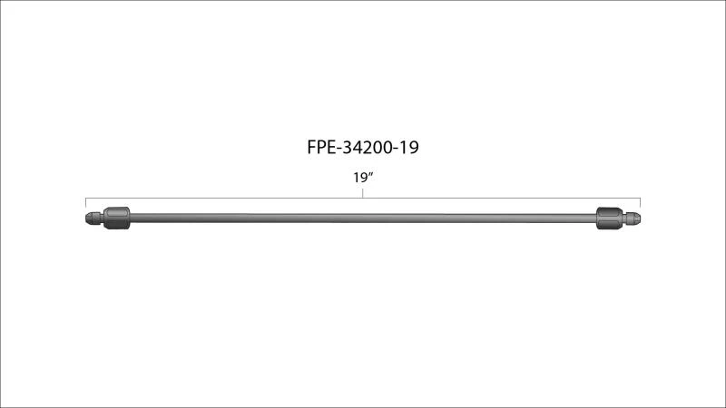 Fleece Performance 19 Zoll Hochdruck Kraftstoffleitung (8mm x 3,5mm Leitung, M14x1,5 Nüsse)