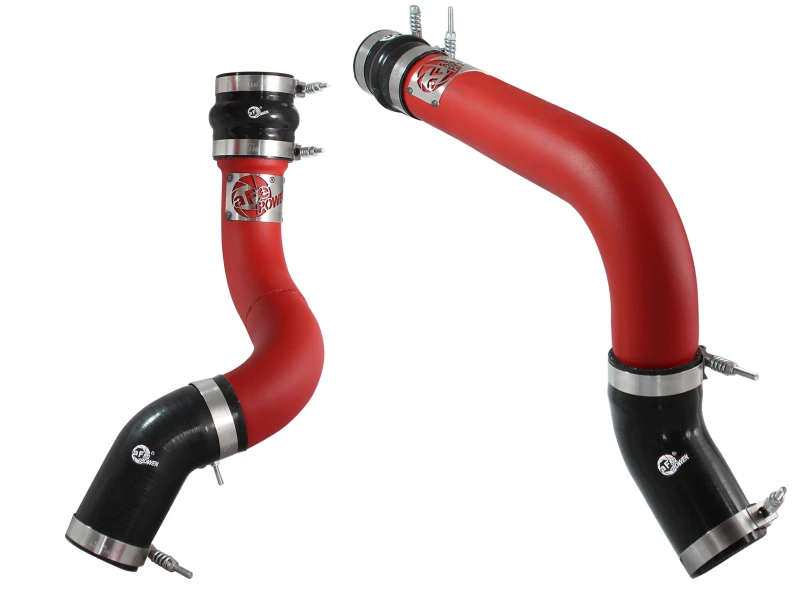 aFe BladeRunner 3in Rote Intercooler-Rohre Hot & Cold Side Kit für 13-14 Dodge RAM Diesel 6.7L (td)