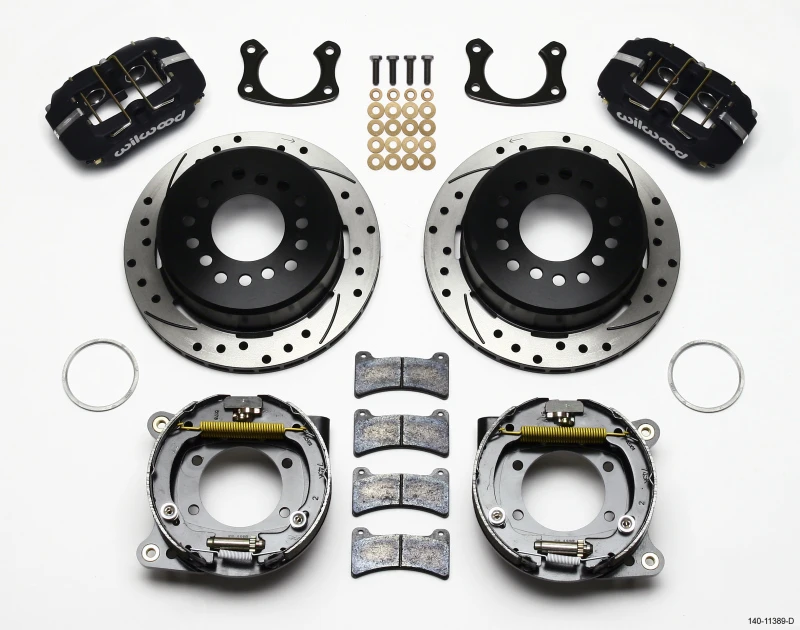 Wilwood Dynapro Low-Profile 11,00 Zoll P-Bremse Kit gebohrt New Big Ford 2,50 Zoll Offset