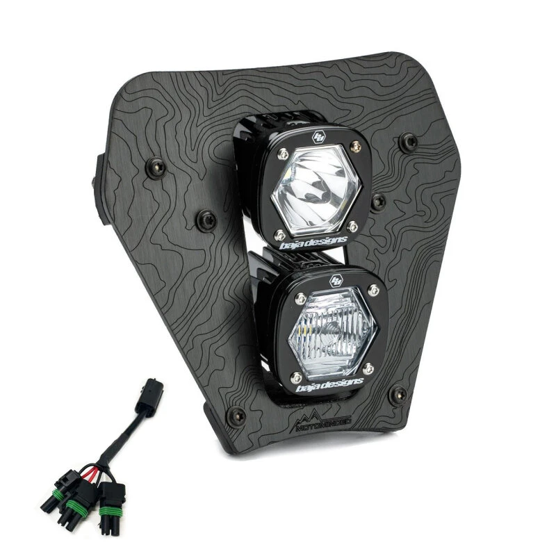 Baja Designs 24-25 KTM EXC-F Dual S1 Gemini (D/C) LED Headlight Kit w/ Hi-Low Harness - Clear