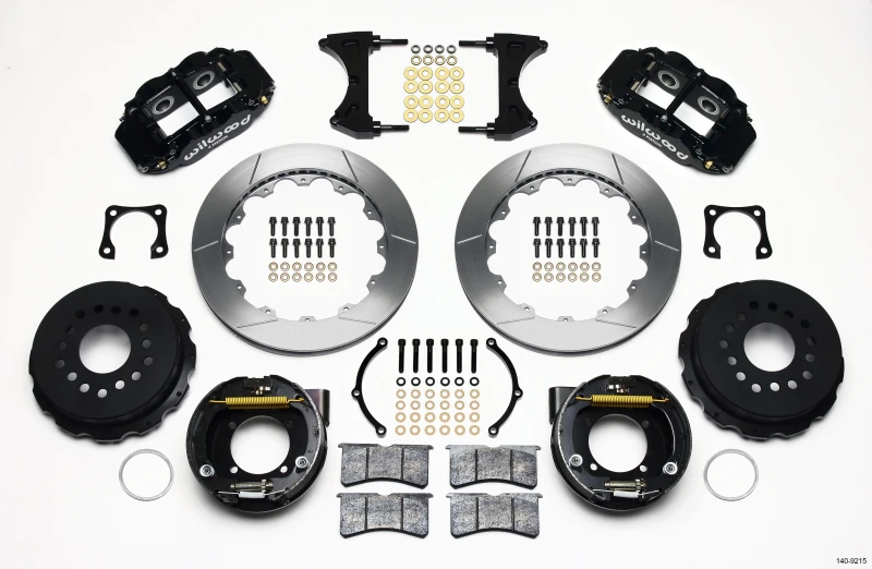 Wilwood Narrow Superlite 4R Bremse Kit 12,88 Zoll Chevy 12 Bolt-Spec 3,15 Zoll Lager