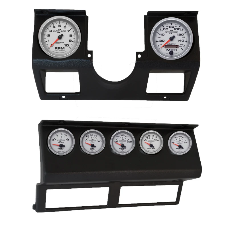 Autometer Ultra-Lite II Direct Fit Dash Kit 87-96 Jeep Wrangler YJ (Tach/MPH/FL/OilP/WTMP/VLT/TRNS)
