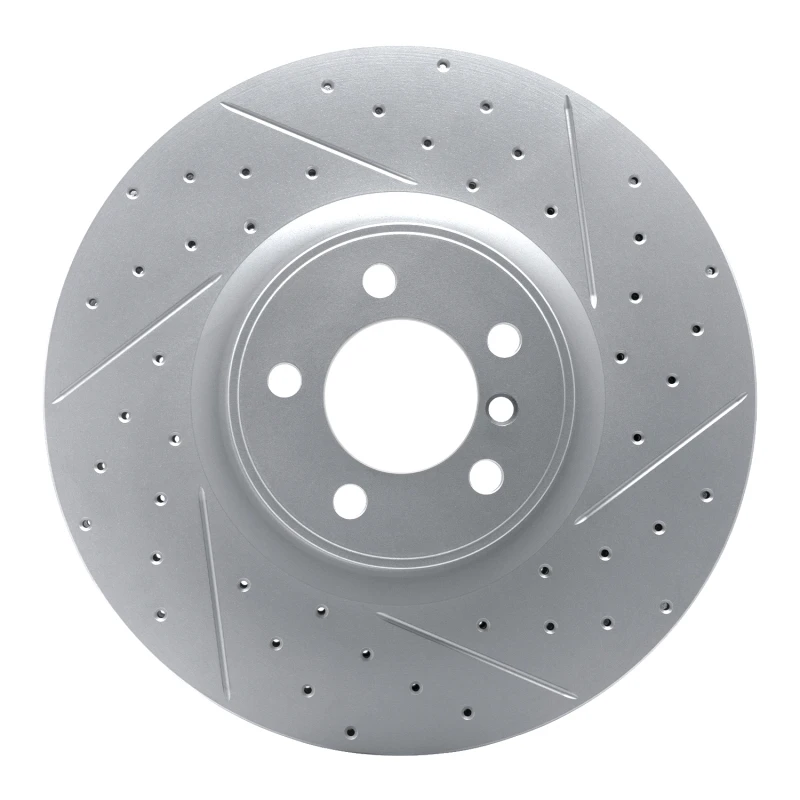 DFC 10-12 Land Rover Range Rover Front Right Drilled & Slotted Geoperformance Rotor