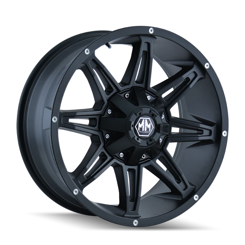 Mayhem 8090 Rampage 18x9 / 8x170 BP / 18mm Offset / 130.8mm Hub Matte Black Wheel