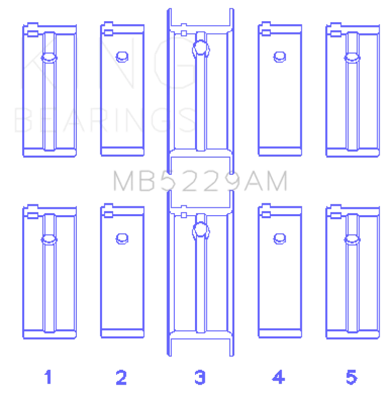 King Engine Bearings Nissan Datsun A12/(Size +0.25mm) Main Bearing Set