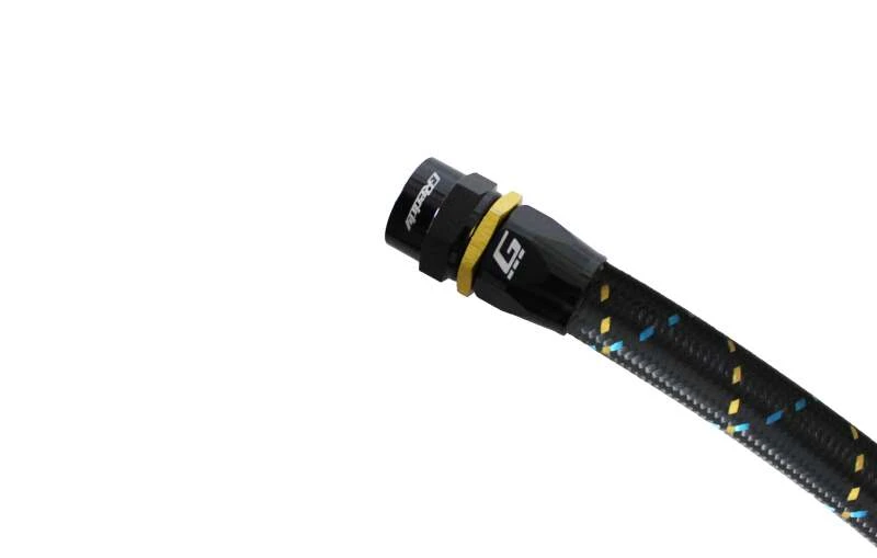 GReddy AN04 Straight Hose End Swivel Black/Gold Anodized
