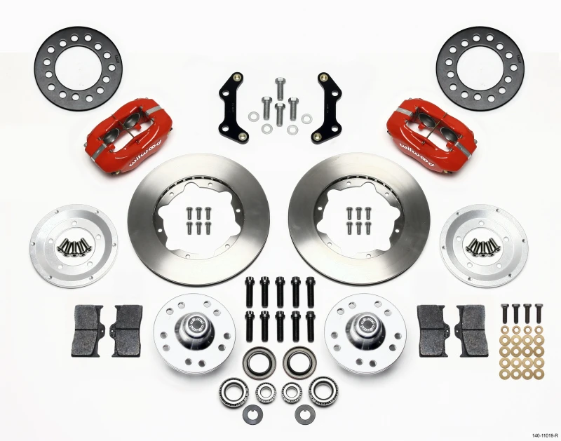 Wilwood Forged Dynalite Vorderkit 11,00 Zoll Rot 73-80 CDP A B E & F Body